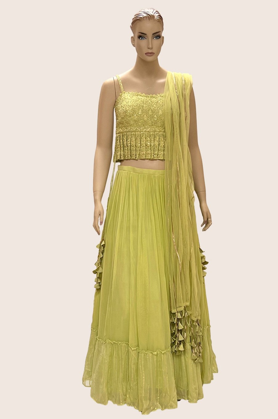 Women Palkhi | Parrot Green Lehengha Choli (L0272)