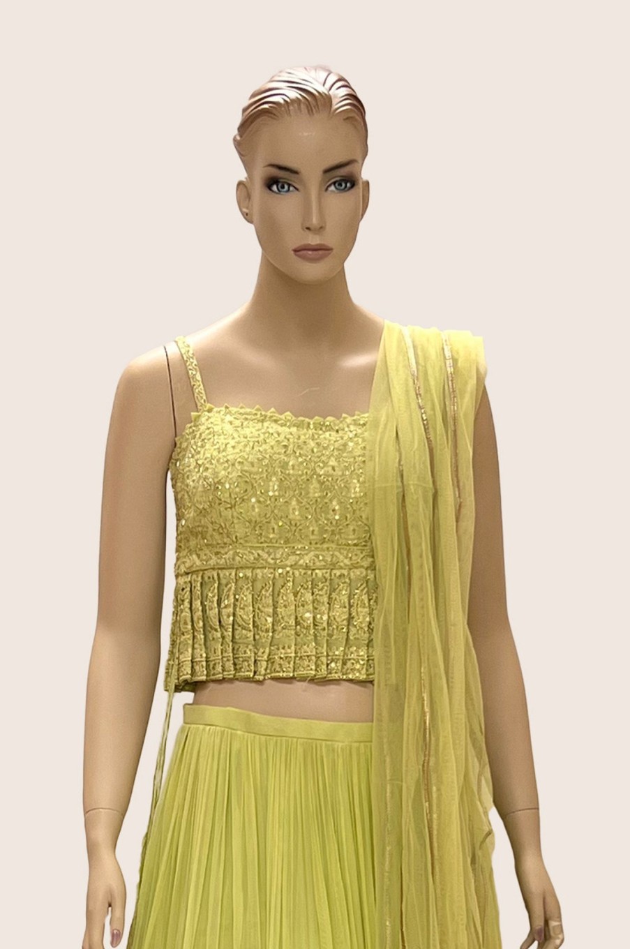 Women Palkhi | Parrot Green Lehengha Choli (L0272)