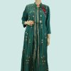 Women Palkhi | Green Color Long Kurti With Jacket (T0181)