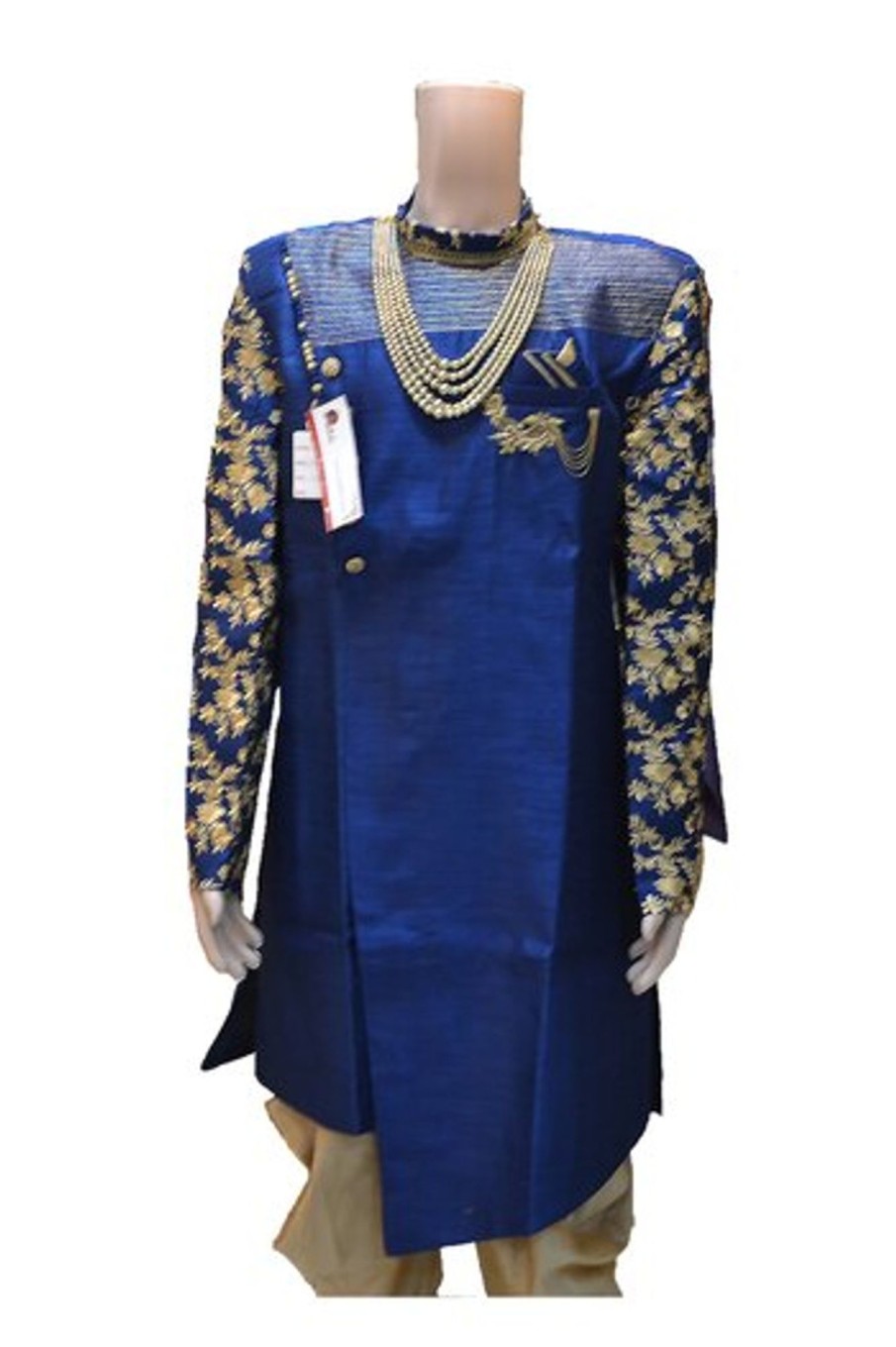 Men Palkhi | Blue Indo Western Sherwani (M0349A)