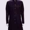 Men Palkhi | Purple Semi Sherwani (M0528)