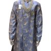 Men Palkhi | Grey Indo-Western Sherwani( M0359B)