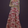 Women Palkhi | Pink Floral Party Wear Floor Length Dress | (D0902)