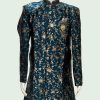 Men Palkhi | Teal Blue Semi Sherwani (M0524)