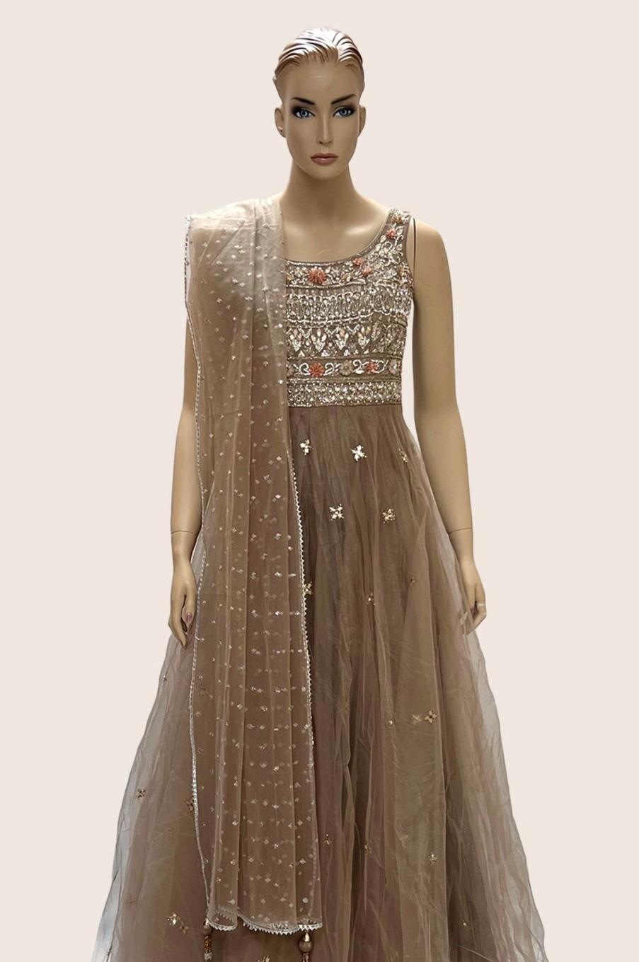 Women Palkhi | Beige Color Dress (D1284)