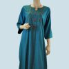 Women Palkhi | Teal Color Cottom Kurti (T0207)