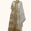 Women Palkhi | Off-White And Gold Color Salwar Kameez (D1044)