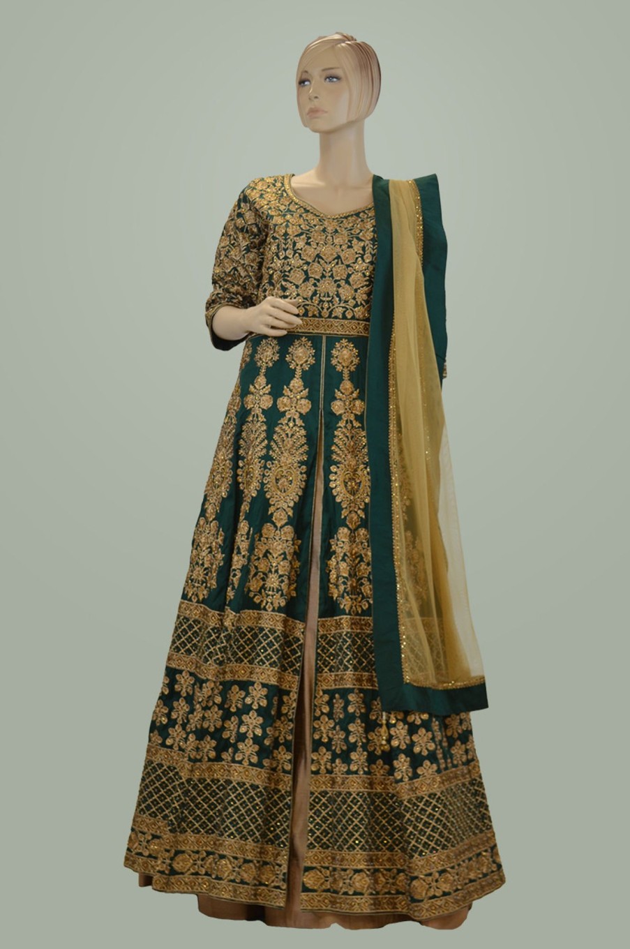 Women Palkhi | Green Color Wedding Dress | (D1052)