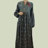 Women Palkhi | Grey Color Long Cotton Kurti (T0184)