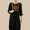 Women Palkhi | Black Color Cotton Kurti (T0206)