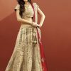 Women Palkhi | Beige Bridal Lehenga Choli (L0142)