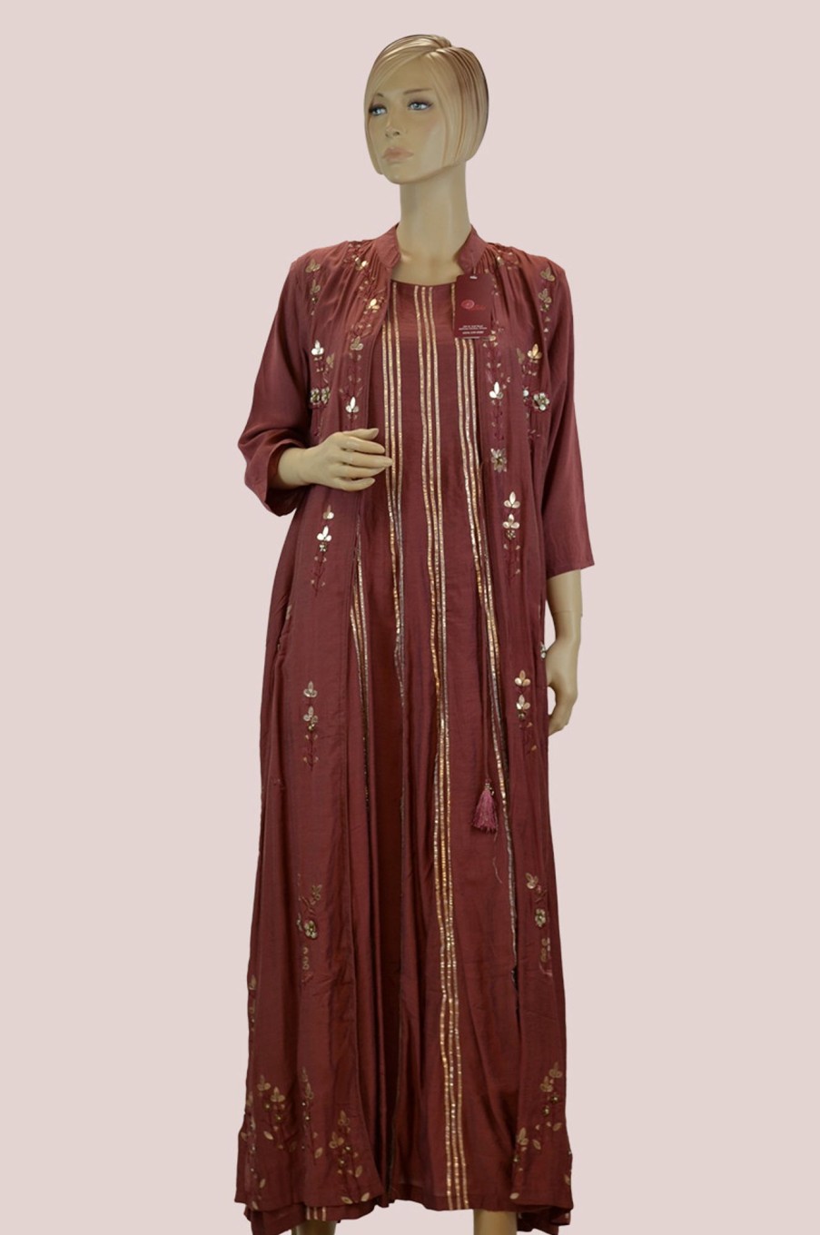 Women Palkhi | Maroon Color Long Kurti (T0180)