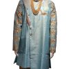 Men Palkhi | Sky Blue Indo Western Sherwani (M0349B)