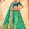 Women Palkhi | Green And Blue Lehengha Choli (L0293)