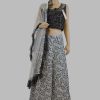 Women Palkhi | Black And Grey Lehengha Choli (D1084)