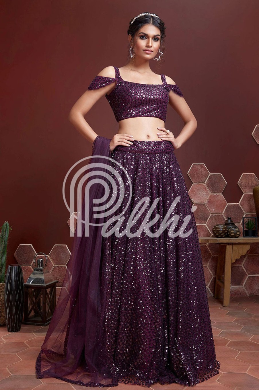 Women Palkhi | Purple Color Lehengha Choli (L0315)