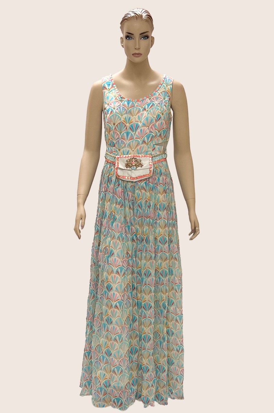 Women Palkhi | Green Color Palazzo Dress (D1313)