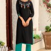 Women Palkhi | Black Color Kurti (T0268)