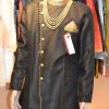 Men Palkhi | Black And Gold Kurta Pajama (M0353A)