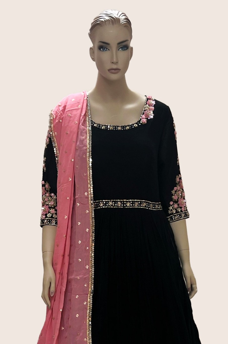 Women Palkhi | Black Color Dress (D1307)