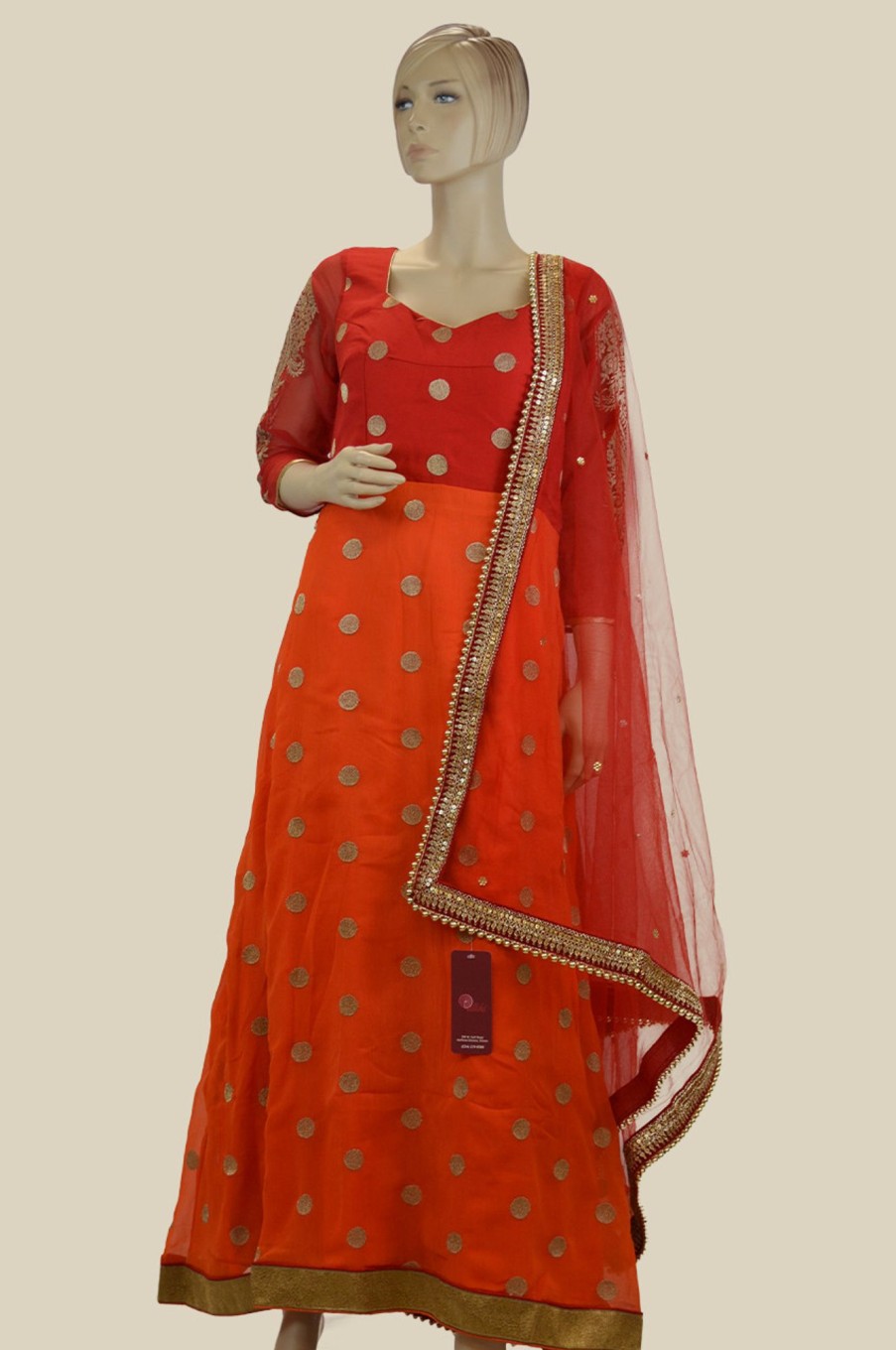 Women Palkhi | Orange And Red Color Salwar Kameez (Pd001)