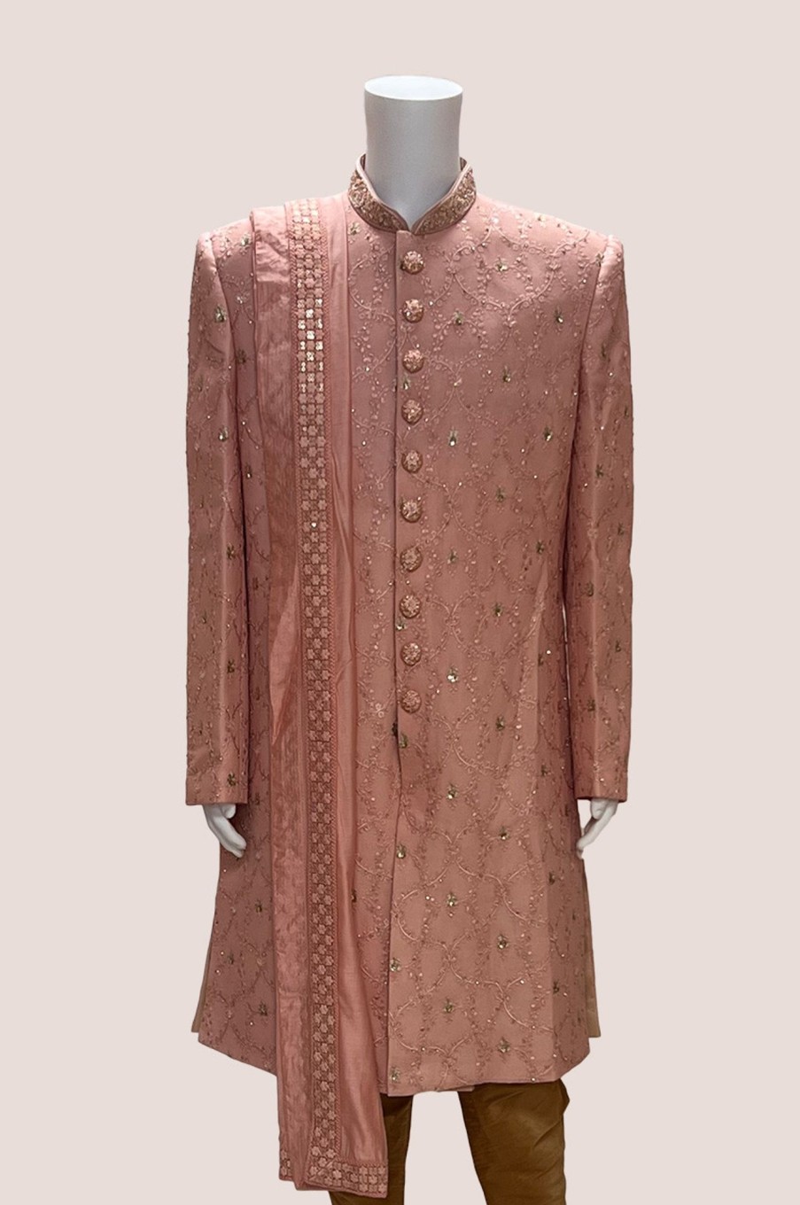 Men Palkhi | Pink Color Sherwani (M0516)