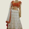 Women Palkhi | Red And White Color Lehengha Choli ( L0218)