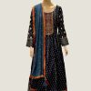 Women Palkhi | Navy Blue Embroidered Dress (D1283)