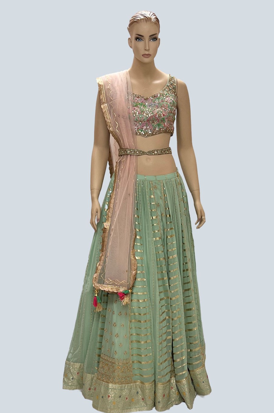 Women Palkhi | Green Color Lehengha Choli Choli (L0270)