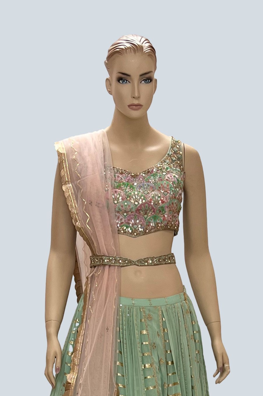 Women Palkhi | Green Color Lehengha Choli Choli (L0270)