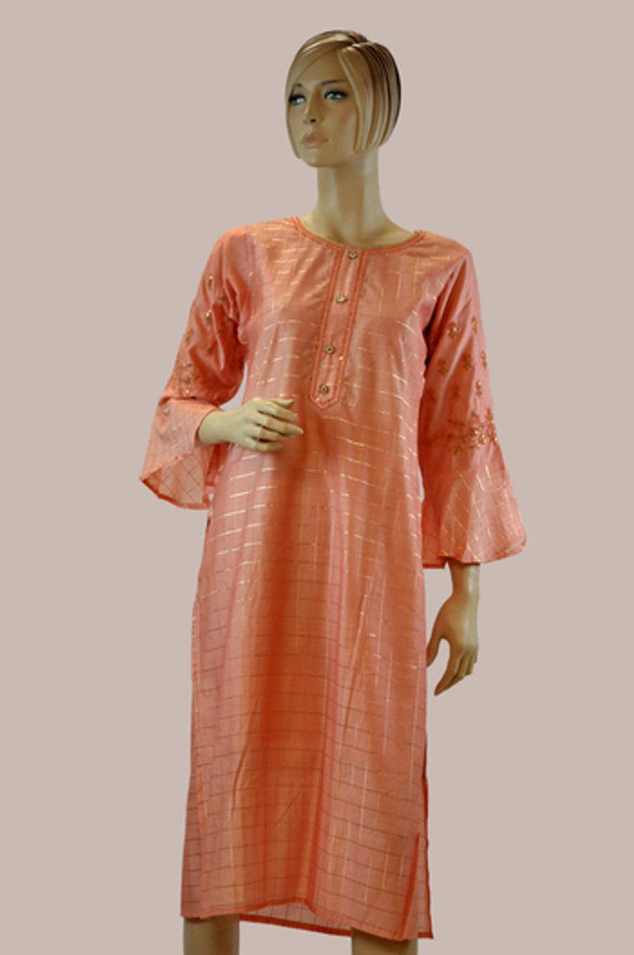 Women Palkhi | Light Orange Color Kurti (T0210)