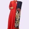 Women Palkhi | Red Long Dress With Elegant Dupatta (D0947)