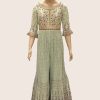 Women Palkhi | Parrot Green Color Palazzo Dress (D1295)