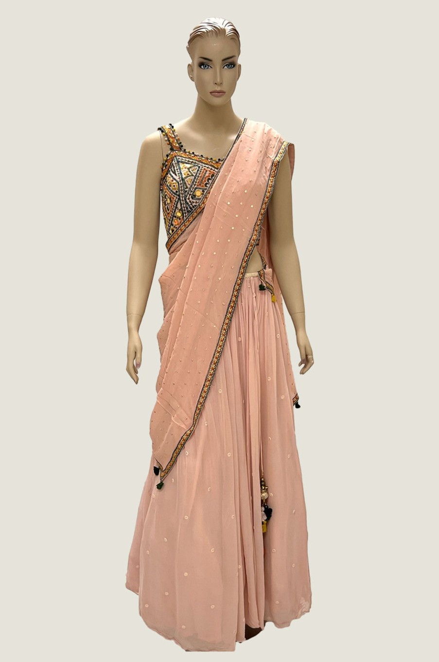 Women Palkhi | Peach Color Lehengha Saree (L0264)