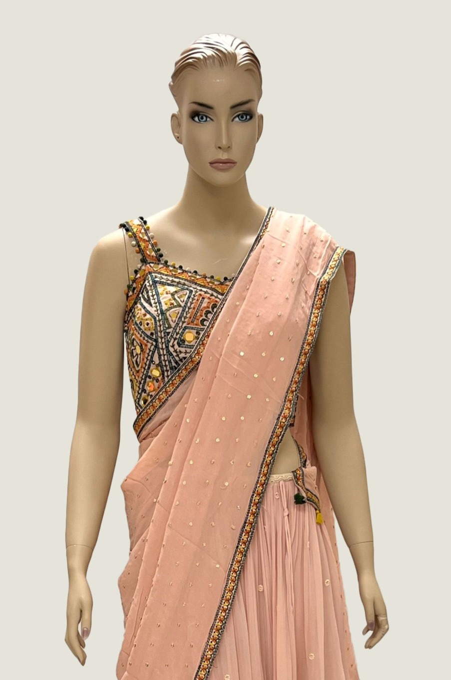 Women Palkhi | Peach Color Lehengha Saree (L0264)