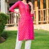 Women Palkhi | Pink Bandhej Print Dress (D1132)