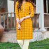 Women Palkhi | Mustard Color Bandhej Print Dress (D1136)