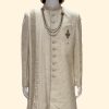 Men Palkhi | Crean Color Indo-Western Sherwani (M0513)