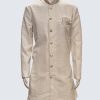 Men Palkhi | White Semi Sherwani (M0529)