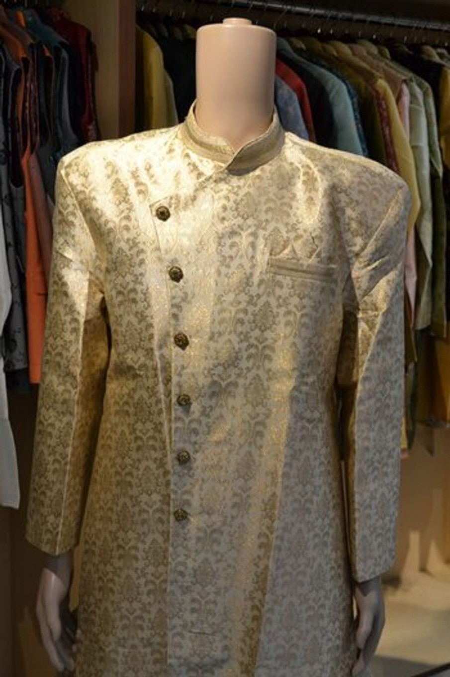 Men Palkhi | Gold Sherwani (M0351C)