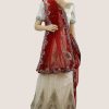 Women Palkhi | White And Red Bridal Lehengha ( L0113 )