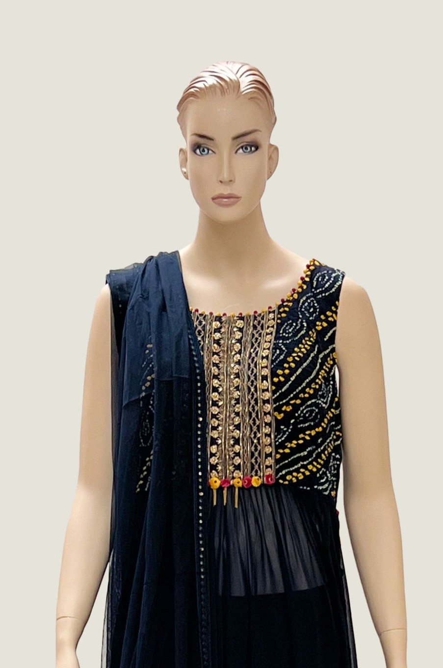 Women Palkhi | Navy Blue Color Palazzo Dress (D1288)