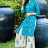 Women Palkhi | Turquoise Color Gold Print Dress (D1125)