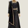 Women Palkhi | Black Color Dotted Pattern Dress (D1280)