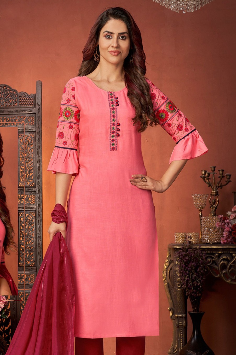 Women Palkhi | Pink Color Dress (D1335)