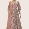 Women Palkhi | Pink And Grey Color Floral Dress (D1289)