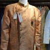 Men Palkhi | Peach And Gold Indo Western Sherwani (M0356C)