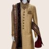 Men Palkhi | Beige Color Sherwani (M0504)