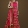 Women Palkhi | Pink Raw Silk Lehenga Suit (D0733)