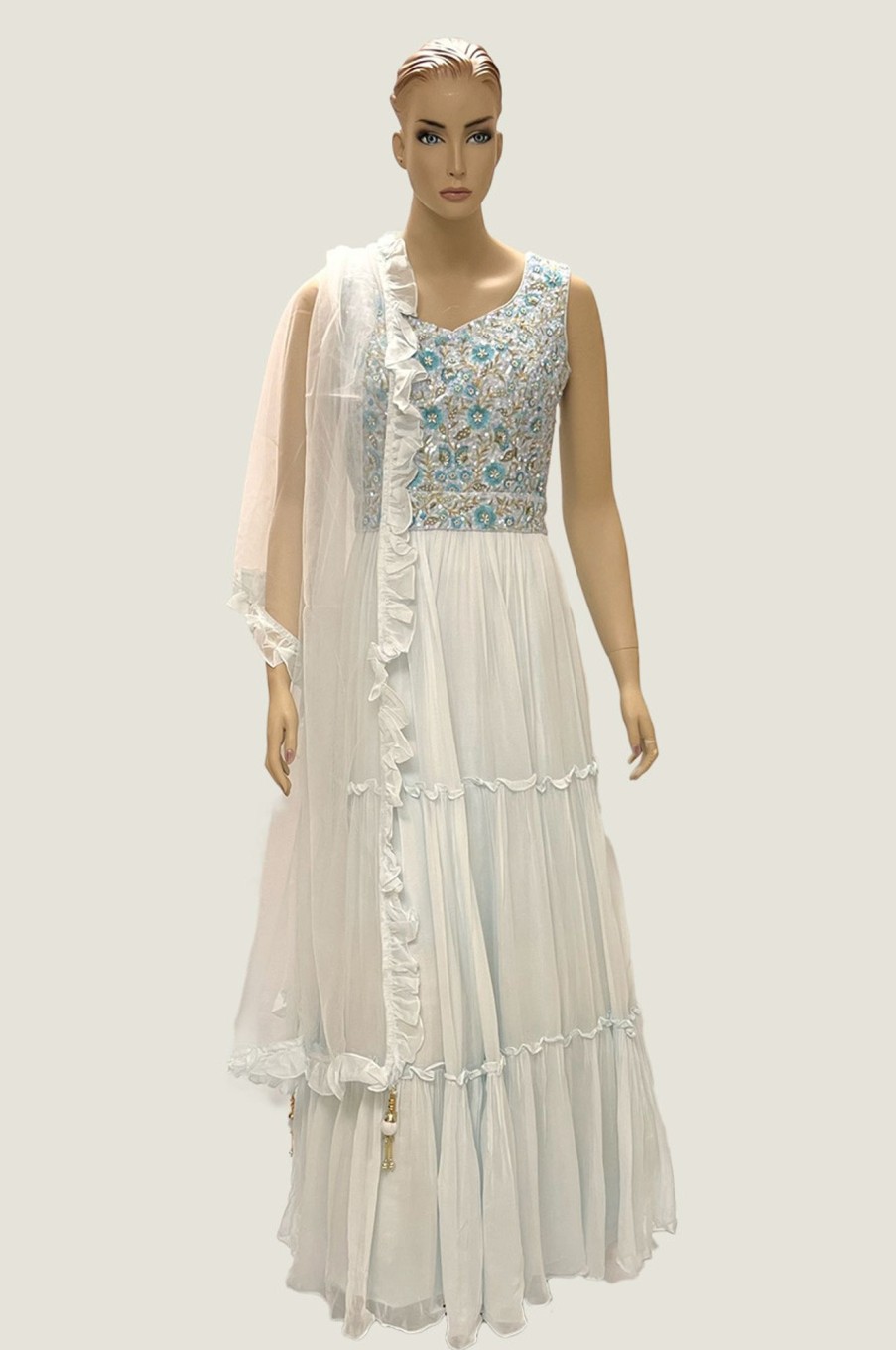 Women Palkhi | Sky Blue Color Dress (D1309)